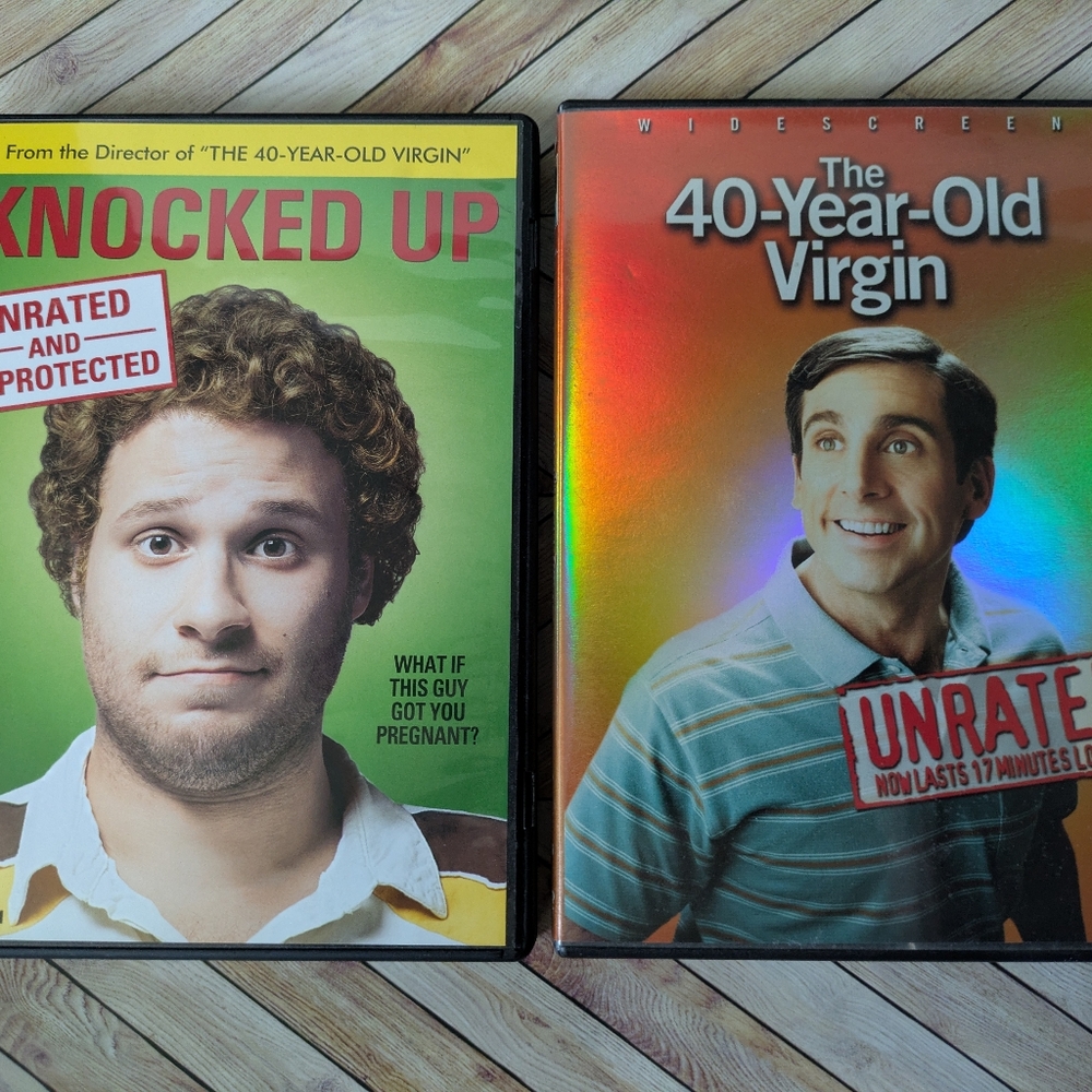 Knocked Up& 30 Year Old Virgin Comedy Movie DVD Bundle